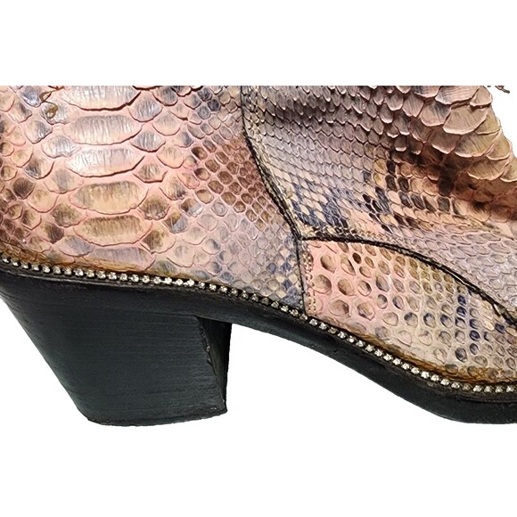 Gianni Barbato Python Ankle Boots Vintage Size EU 38 Made in Italy - Picture 5 of 9